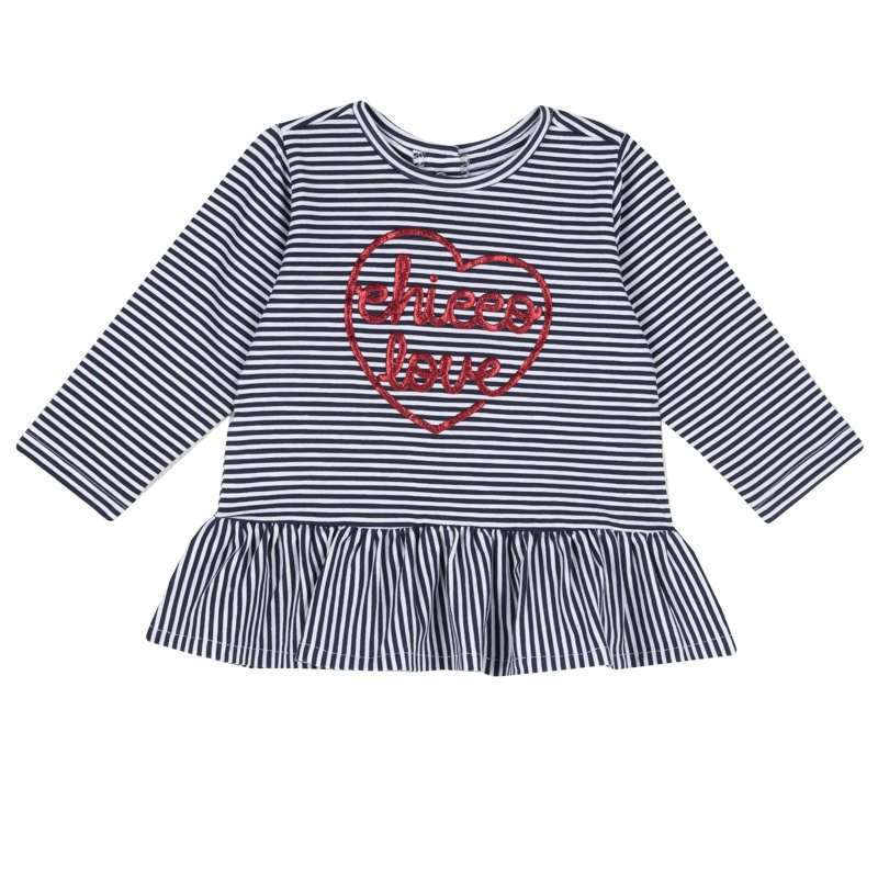 T-SHIRT LONG SLEEVE - WHITE/BLUE