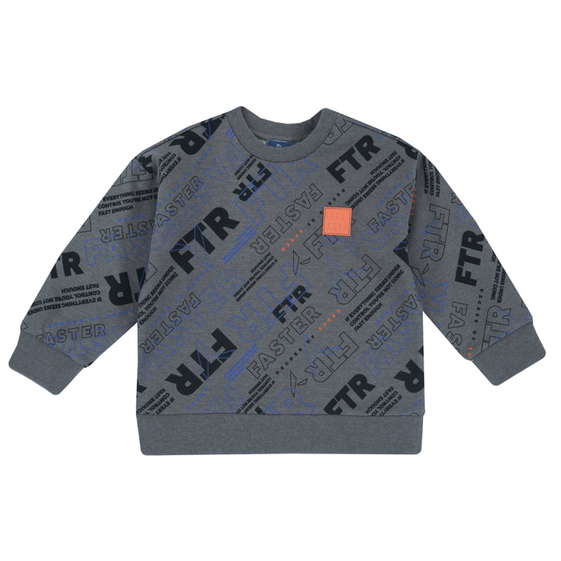 SWEATSHIRT - GREY PRINTED