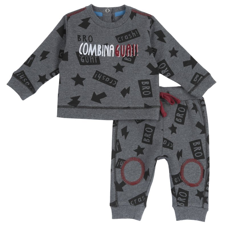 SET 2: SWEATSHIRT + PANTS - DARK GREY