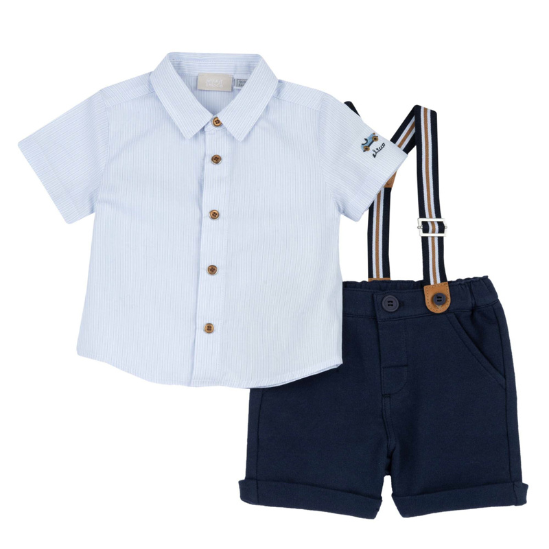 SET 2: SHIRT SHORT SLEEVE + SHORTS - DARK BLUE