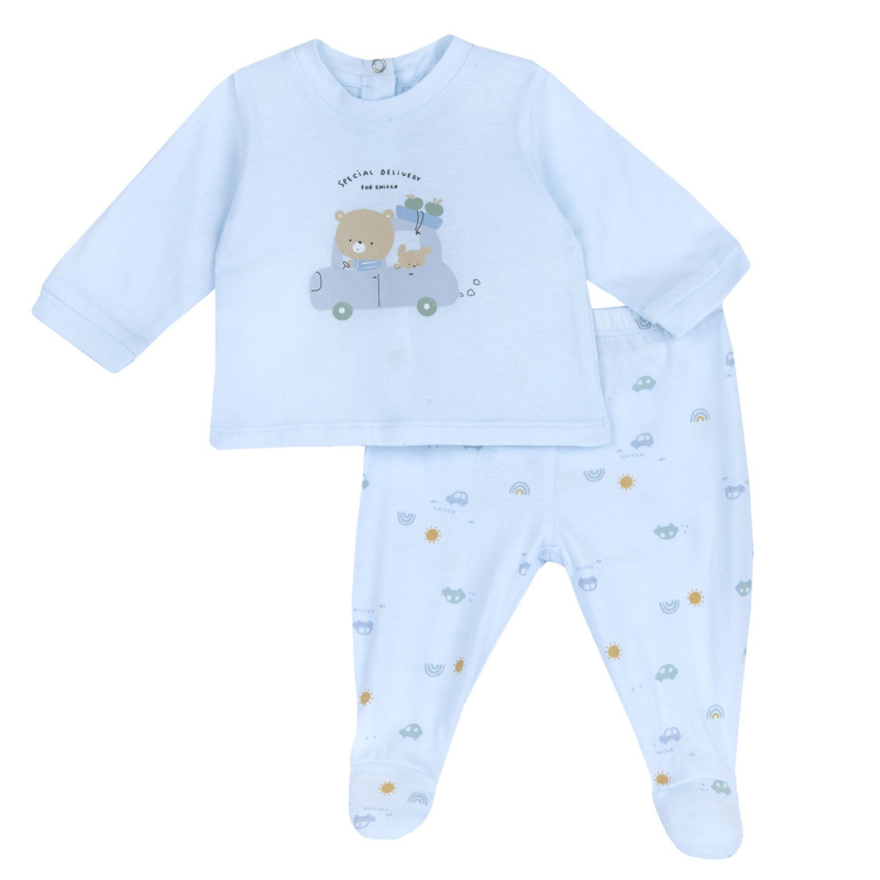SET 2: BABY SWEATER + LEGGINGS - LIGHT BLUE