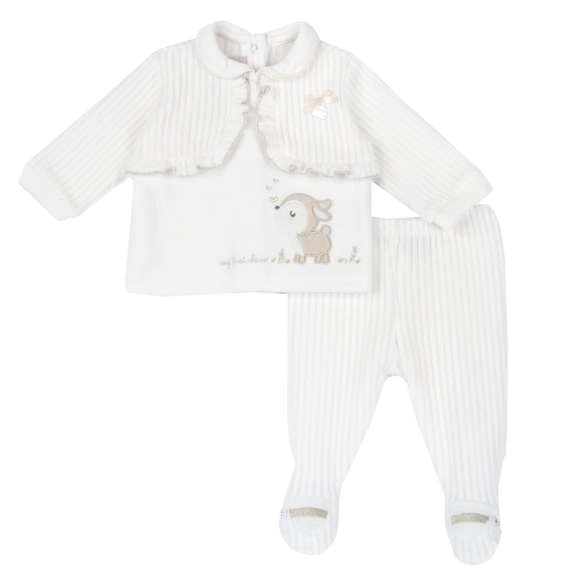 SET 2: BABY SWEATER + LEGGINGS - NATURAL