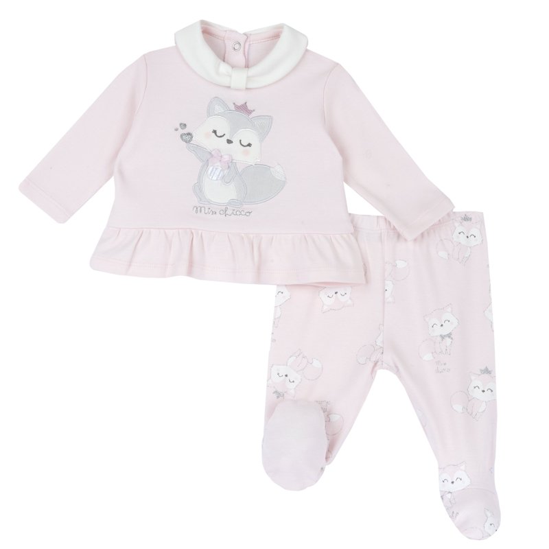 SET 2: BABY SWEATER + LEGGINGS - LIGHT PINK