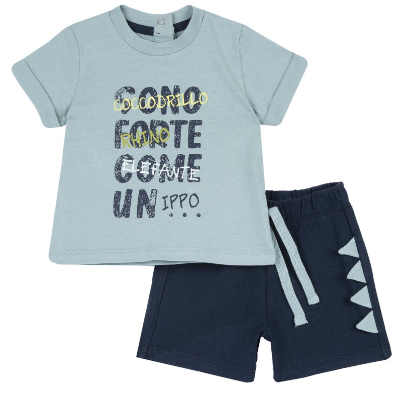 SET 2: T-SHIRT SHORT SLEEVE + SHORTS - MEDIUM GREEN