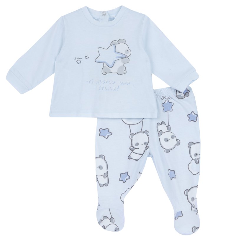 SET 2: BABY SWEATER + LEGGINGS - LIGHT BLUE