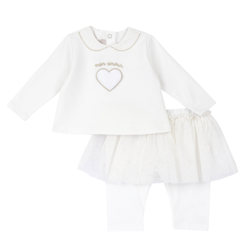 SET 2: SWEATSHIRT + PANTS - WHITE