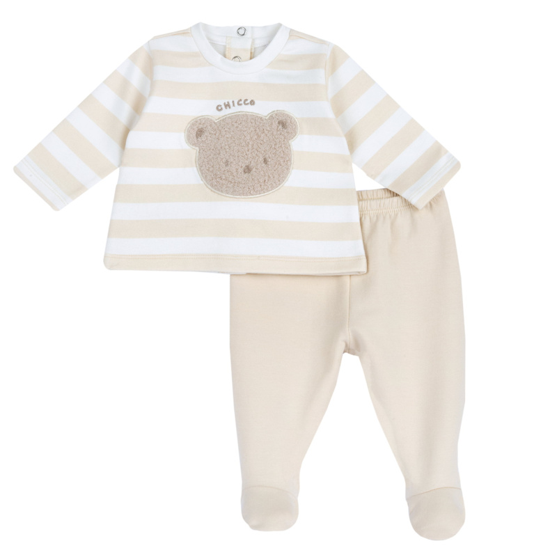 SET 2: BABY SWEATER + LEGGINGS - LIGHT NATURAL