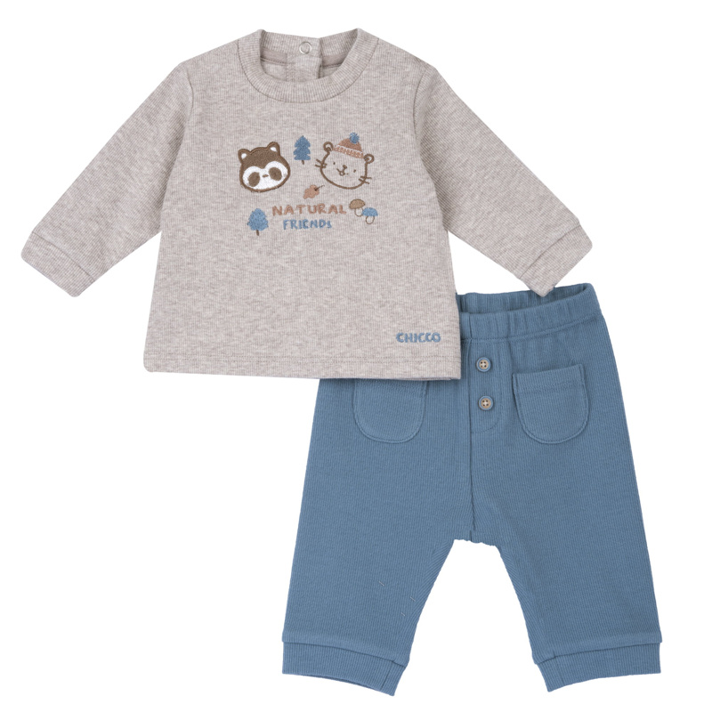 SET 2: BABY SWEATER + LEGGINGS - MEDIUM NATURAL