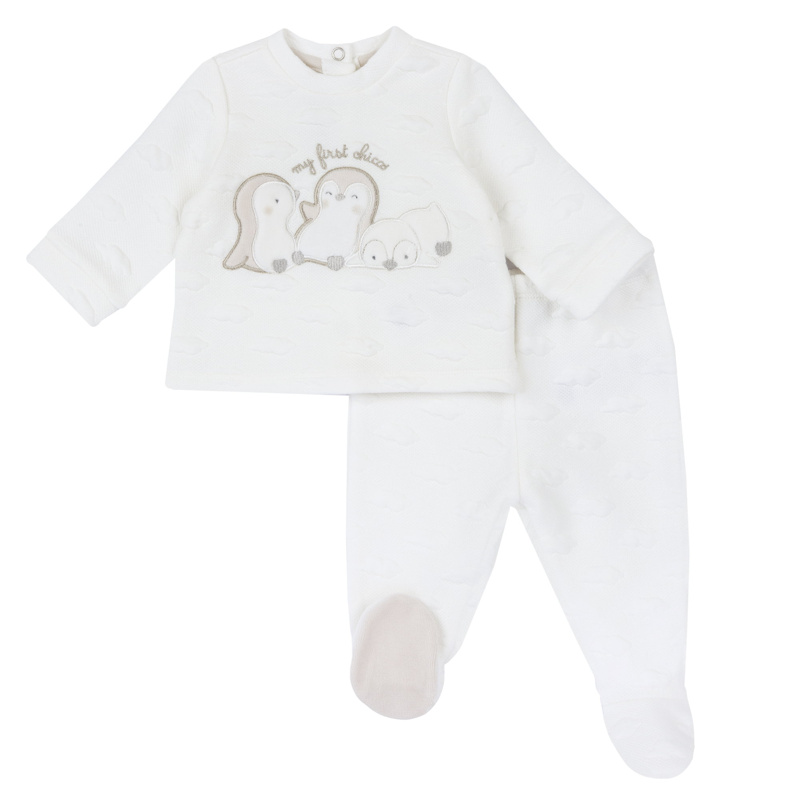 SET 2: BABY SWEATER + LEGGINGS - WHITE