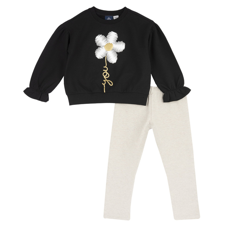 SET 2: BABY SWEATER + LEGGINGS - LIGHT NATURAL