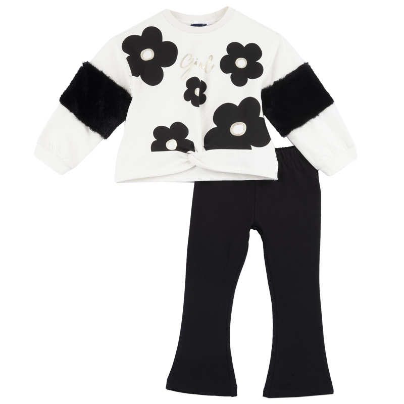 SET 2: BABY SWEATER + LEGGINGS - BLACK