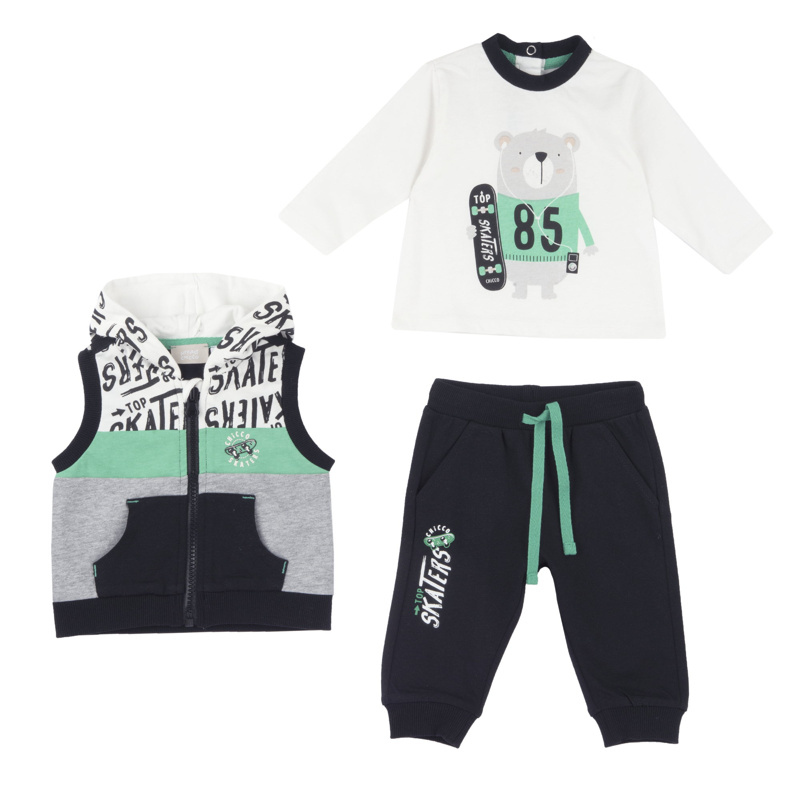 SET 2: SWEATSHIRT + PANTS - BLACK