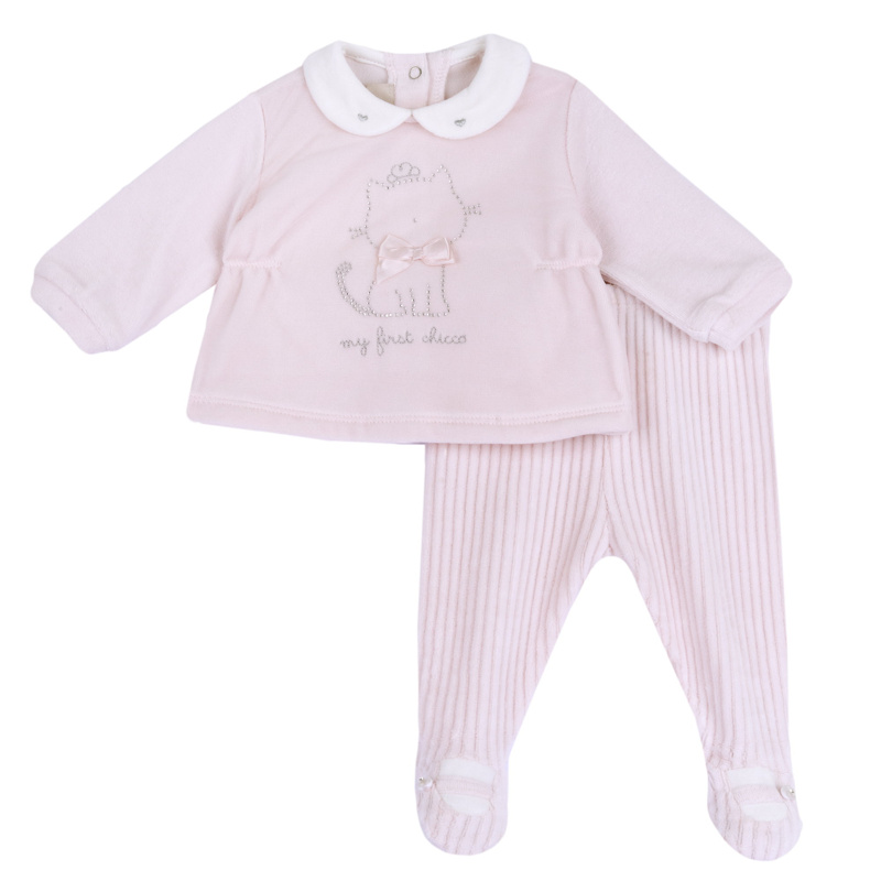 SET 2: BABY SWEATER + LEGGINGS - LIGHT PINK