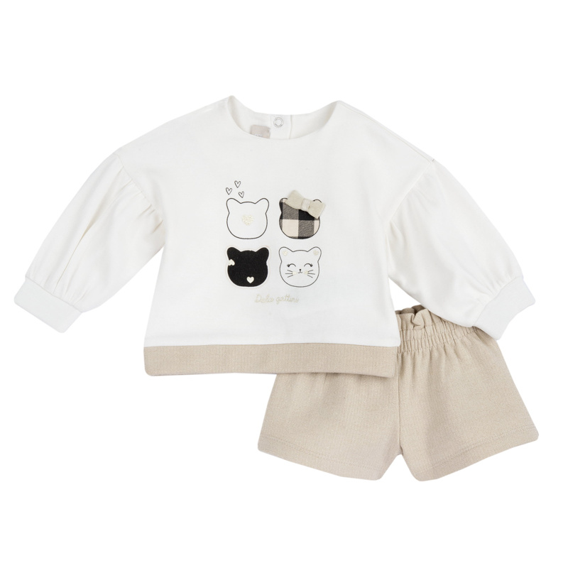 SET 2: SWEATSHIRT + PANTS - LIGHT NATURAL