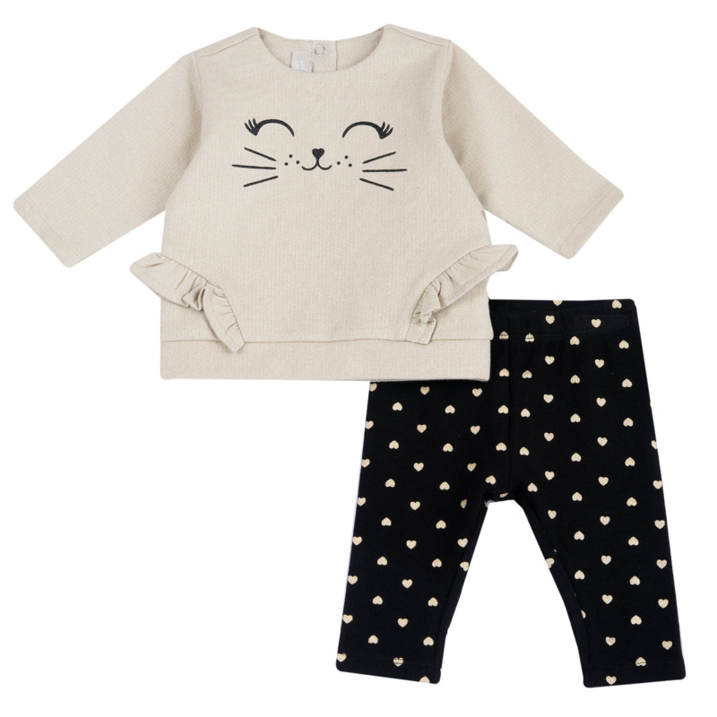 SET 2: SWEATSHIRT + LEGGINGS - BLACK