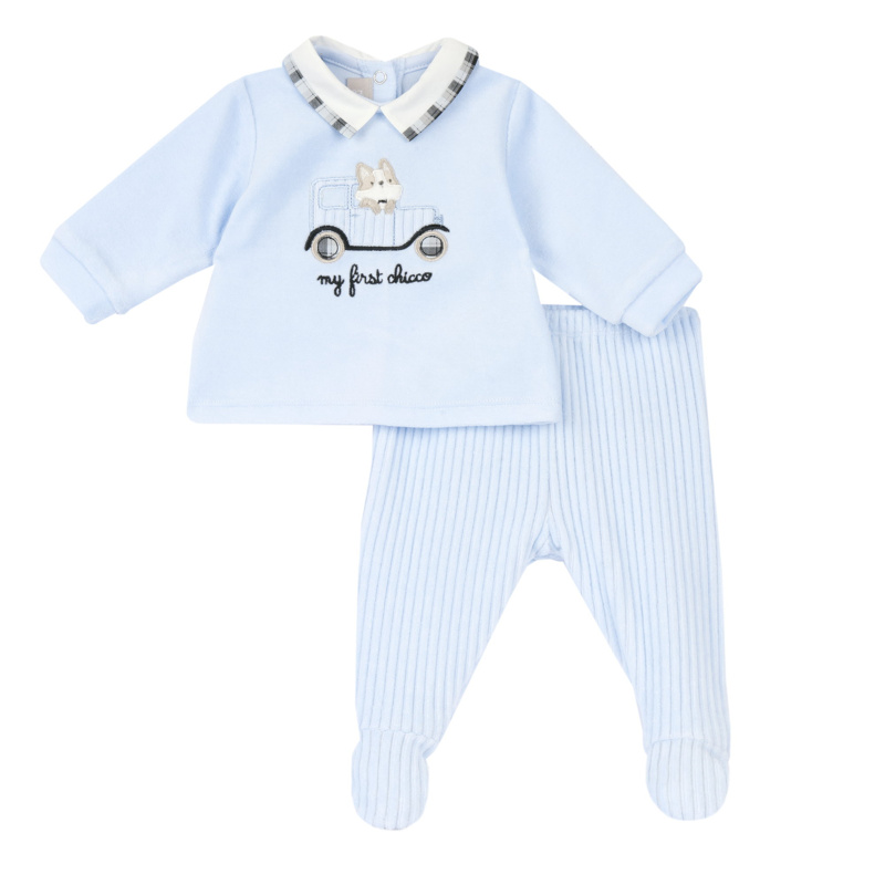 SET 2: BABY SWEATER + LEGGINGS - LIGHT BLUE