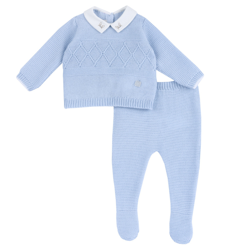 SET 2: BABY SWEATER + LEGGINGS - LIGHT BLUE