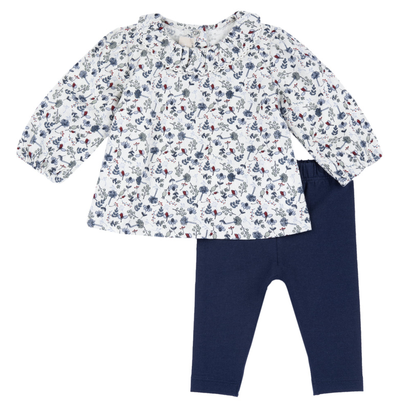 SET 2: BABY SWEATER + LEGGINGS - WHITE
