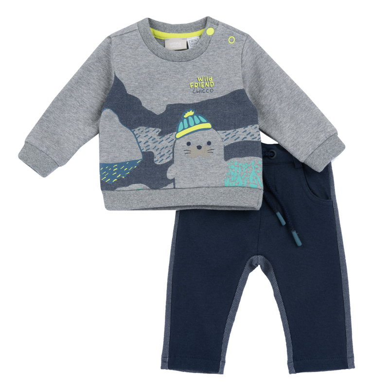 SET 2: SWEATSHIRT + PANTS - DARK BLUE