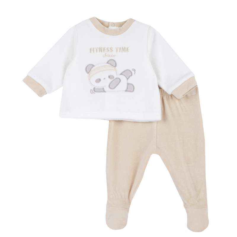 SET 2: BABY SWEATER + LEGGINGS - WHITE