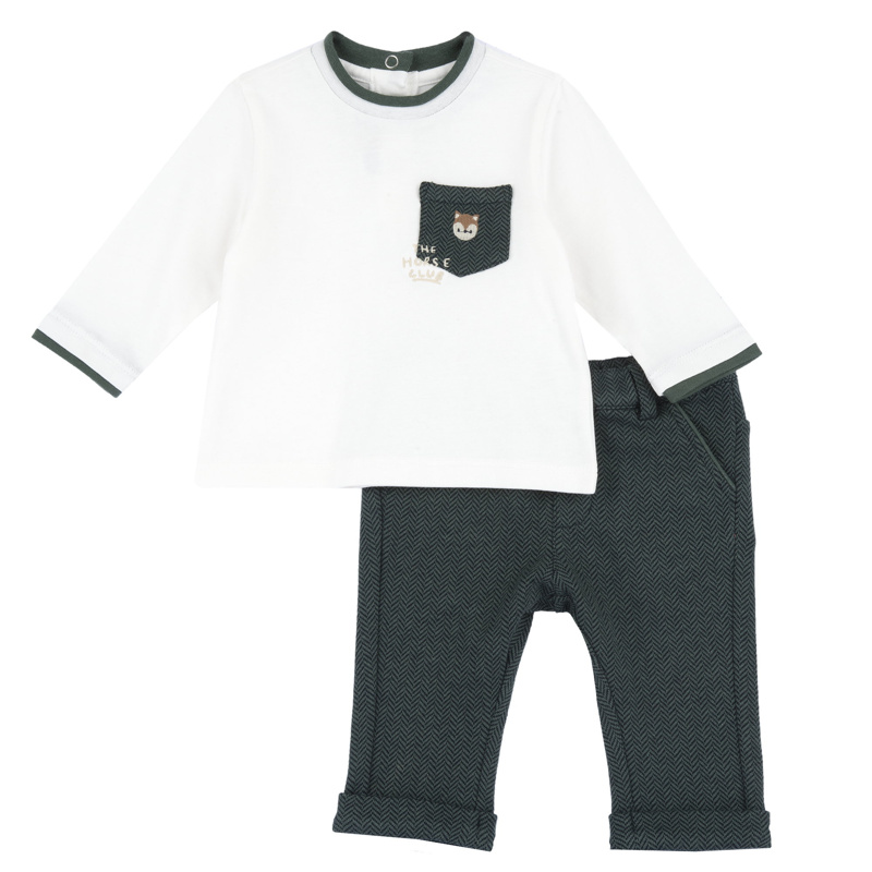 SET 2: SWEATSHIRT + PANTS - DARK GREEN