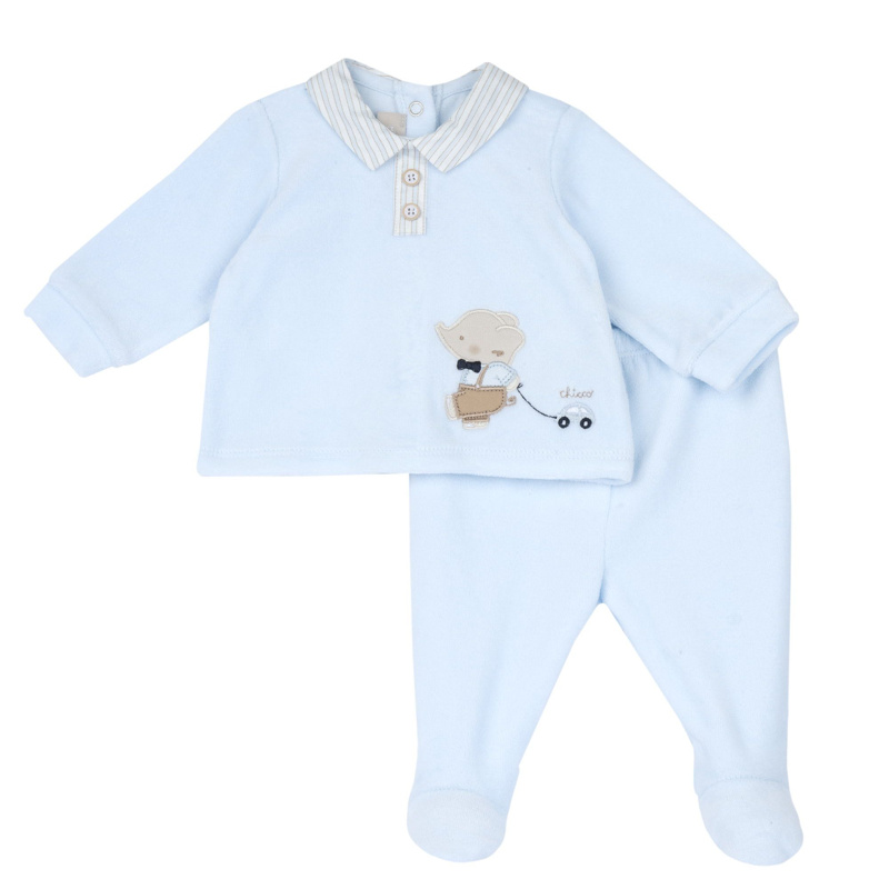 SET 2: BABY SWEATER + LEGGINGS - LIGHT BLUE