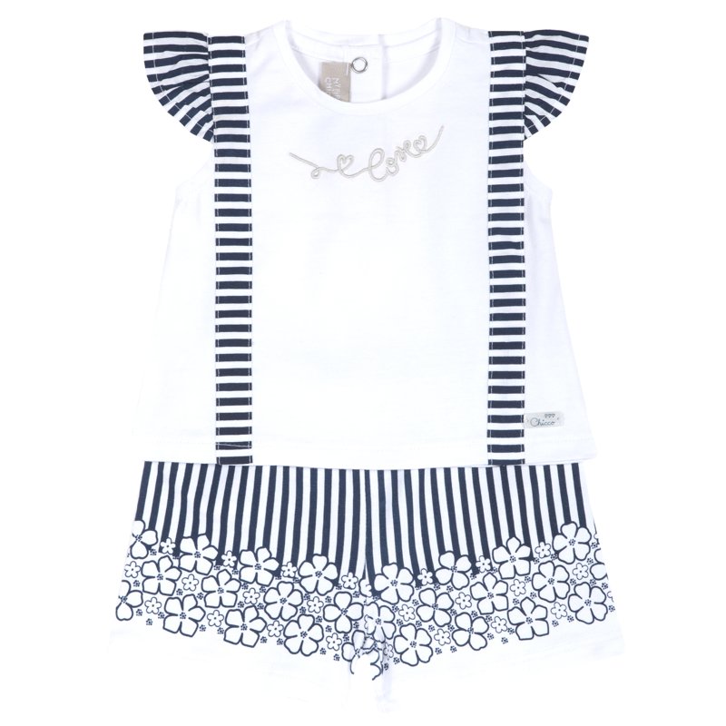 SET 2: T-SHIRT SHORT SLEEVE + SHORTS - STEEL