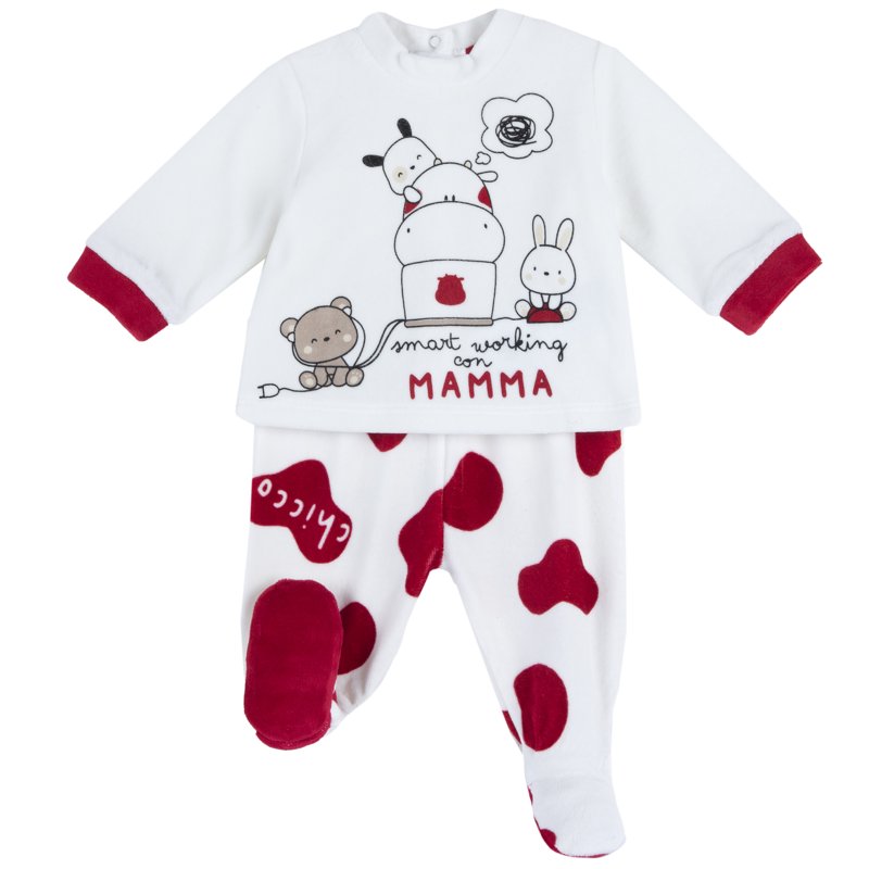 SET 2: BABY SWEATER + LEGGINGS - WHITE