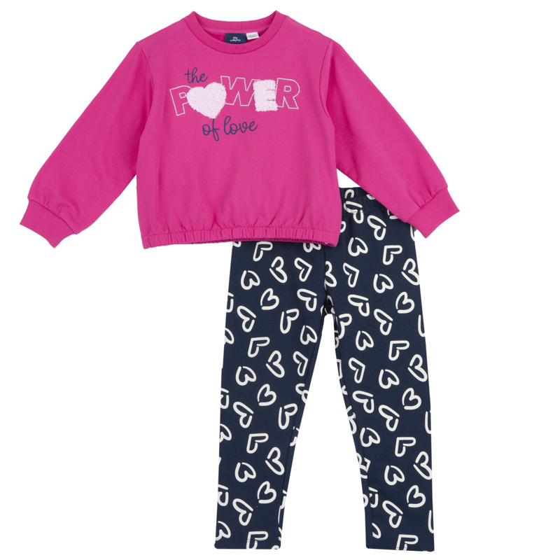 SET 2: BABY SWEATER + LEGGINGS - BLUE PRINTED