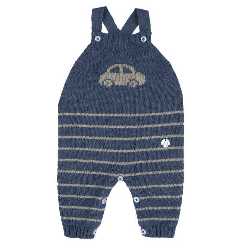LONG DUNGAREES - MEDIUM BLUE