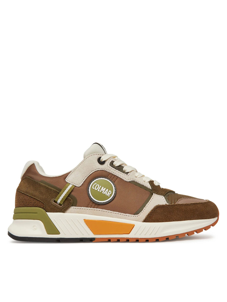 SNEAKERS - MILITARY GREEN-OFF WHITE-ORANGE