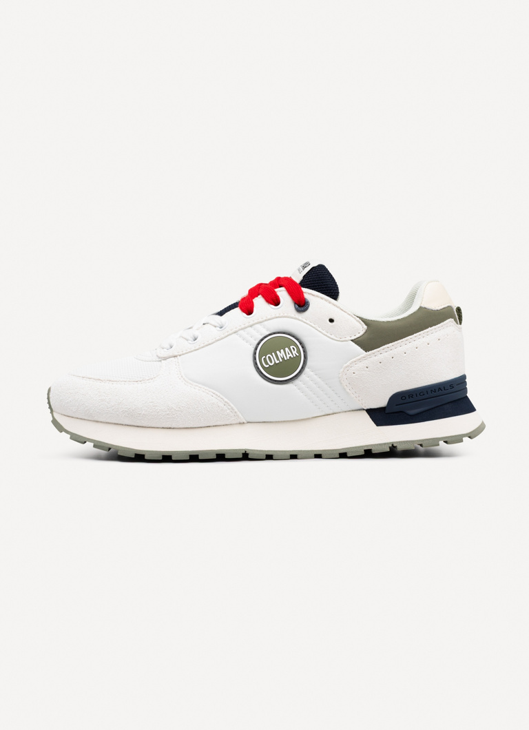 SNEAKERS - WHITE-MILITARY GREEN-NAVY