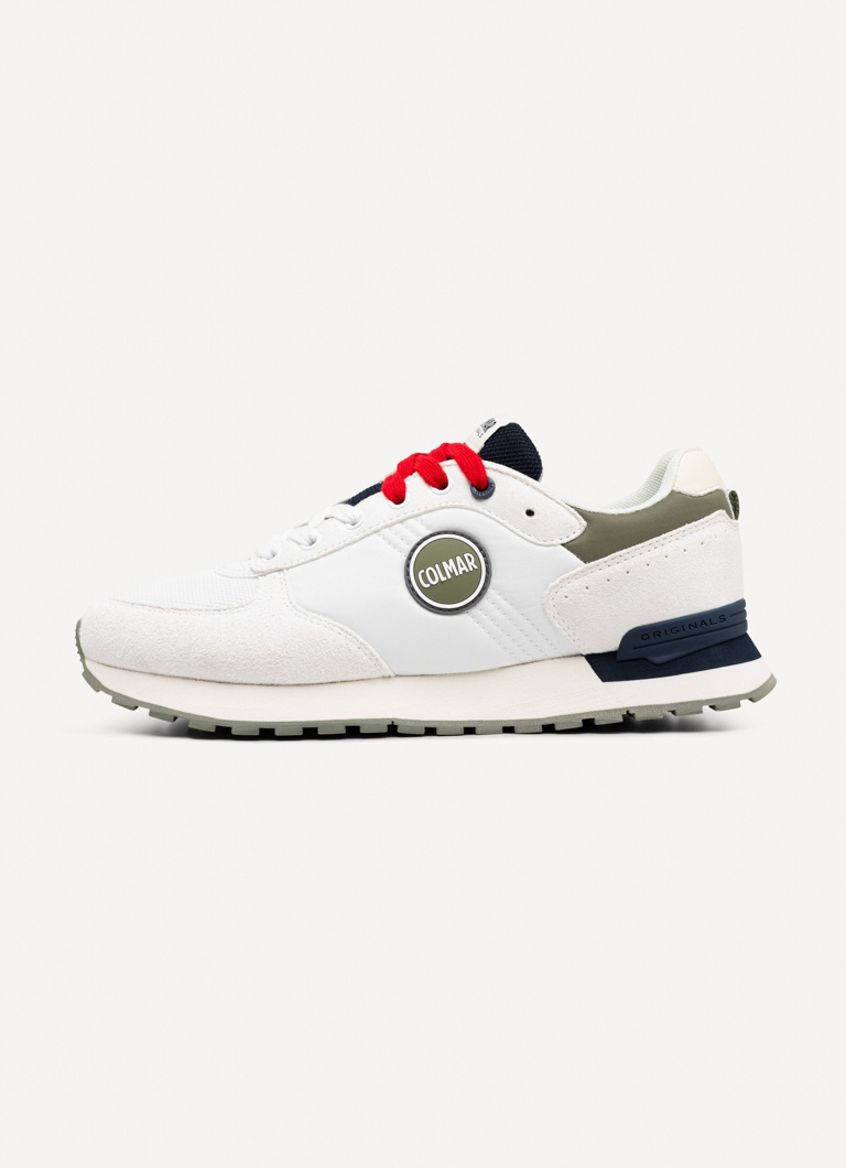 SNEAKERS - WHITE-MILITARY GREEN-NAVY