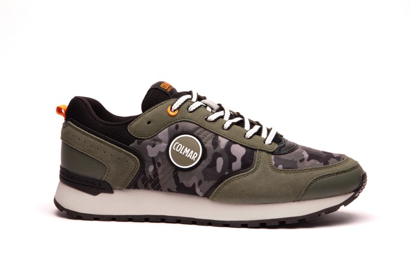 SNEAKERS - MILITARY GREEN/BLACK/ORANGE