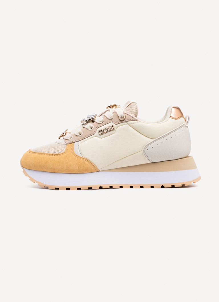 SNEAKERS - OFF WHITE-SAND-GOLD