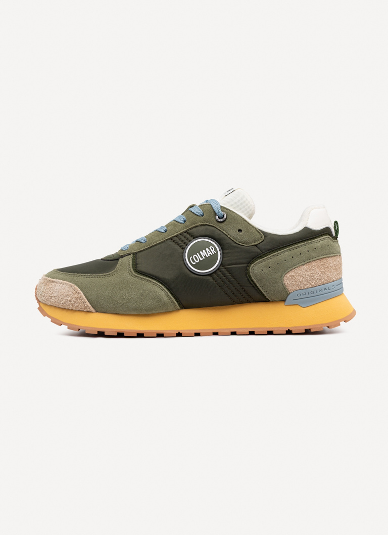 SNEAKERS - MILITRAY GREEN-LT BROWN-LT BLUE