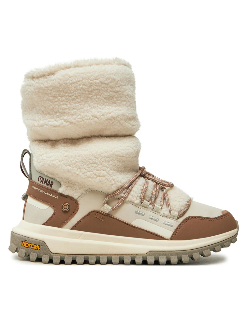 ANKLE BOOTS - TAN BROWN-OFF WHITE