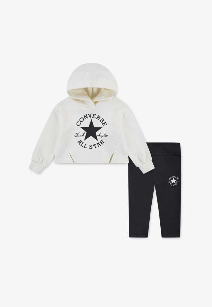 SET 2: SWEATSHIRT + PANTS - NATURAL IVORY/BLACK