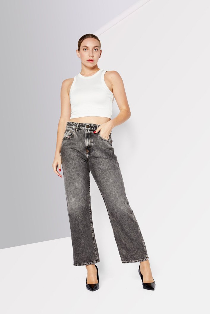 JEANS - GREY/BLACK DENIM