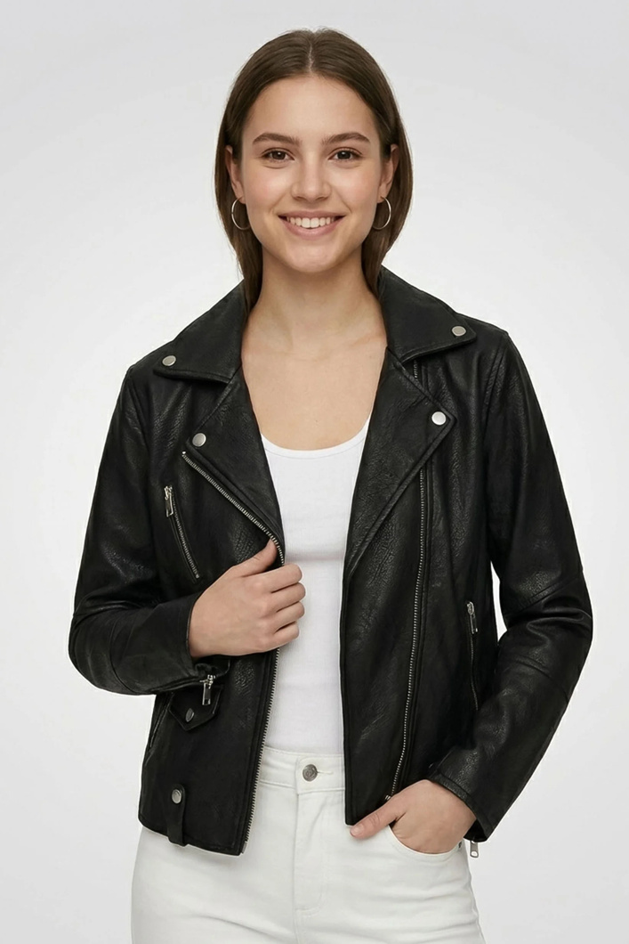 LEATHER JACKET - CAVIAR