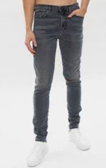 JEANS - DENIM BLACK/GREY