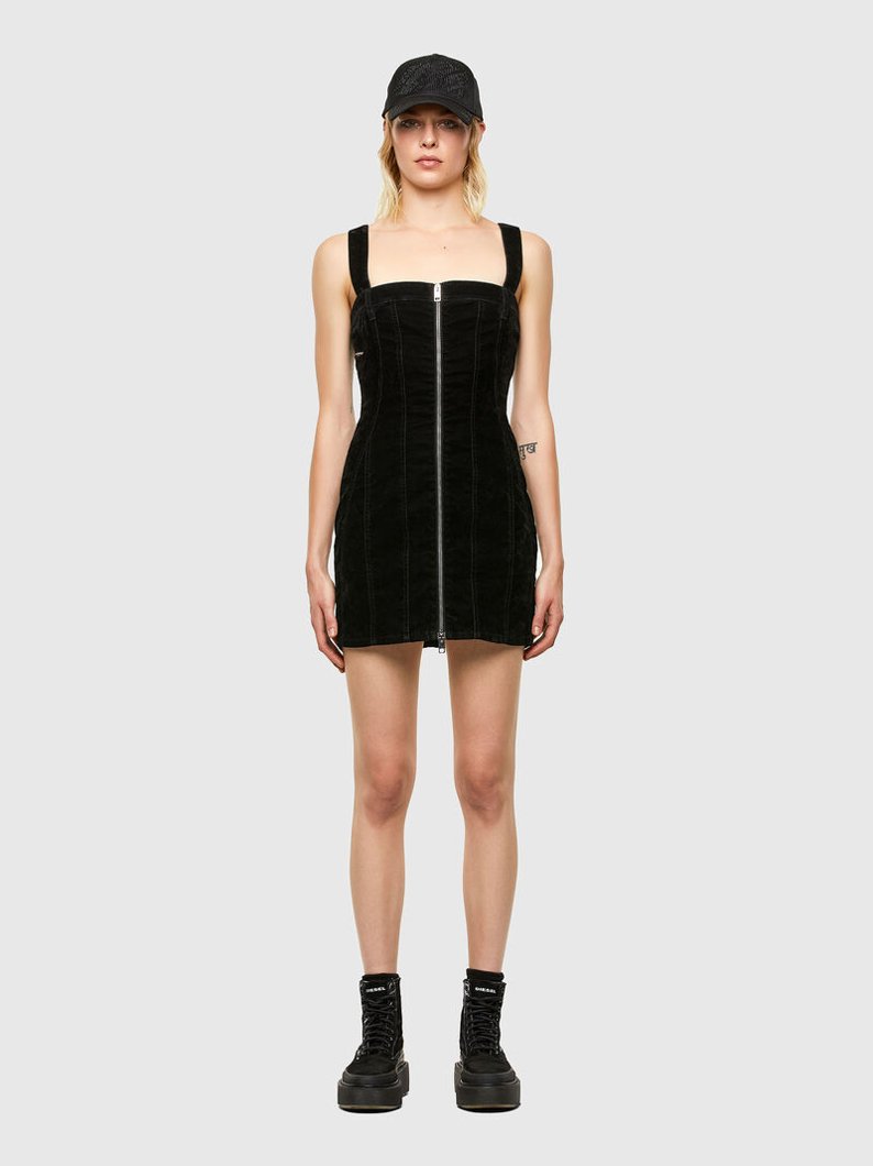 JEANS DRESS - DENIM BLACK/GREY