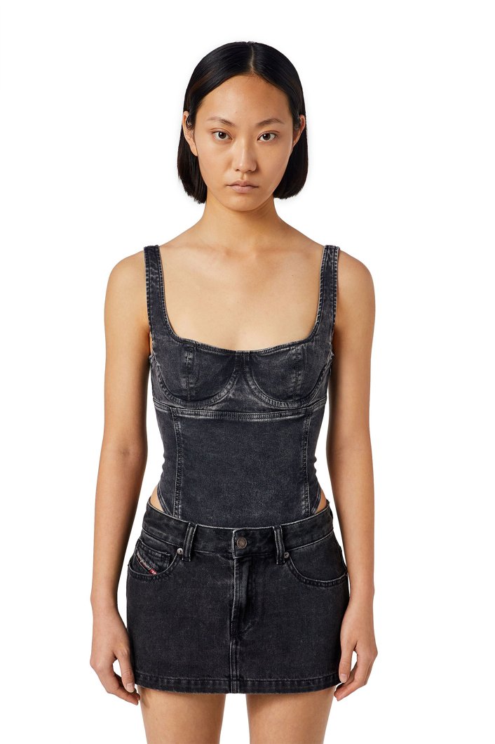 SINGLET - DENIM BLACK/GREY