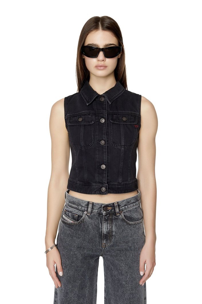VEST - DENIM BLACK/GREY