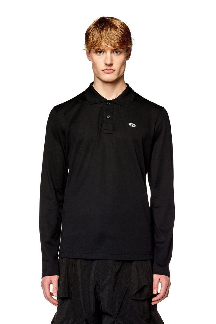 POLO LONG SLEEVE - BLACK BLACK BLACK