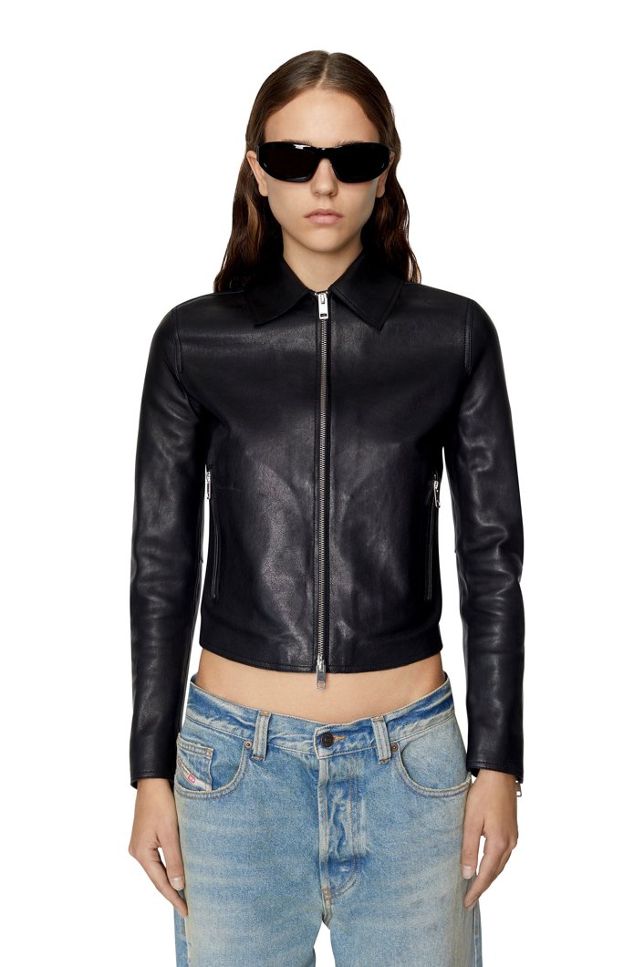 LEATHER JACKET - BLACK BLACK BLACK