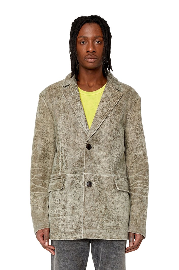 LEATHER JACKET - BEECH