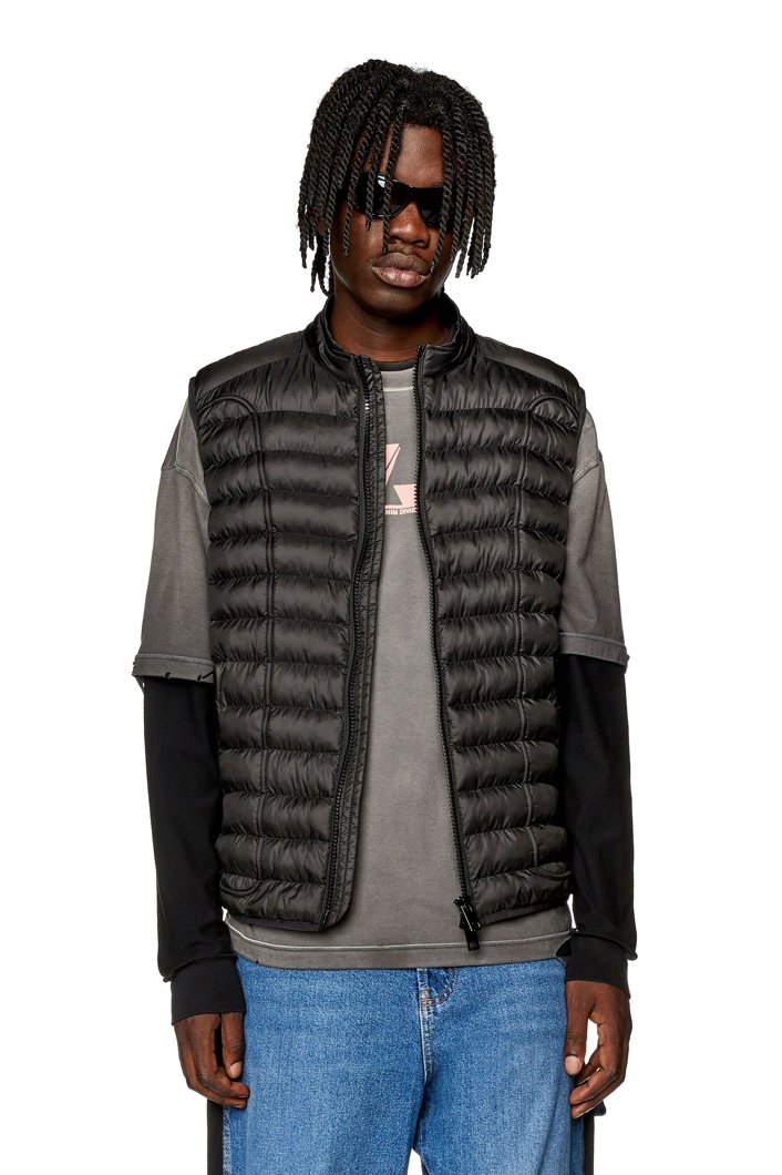 DOWN VEST - BLACK BLACK BLACK