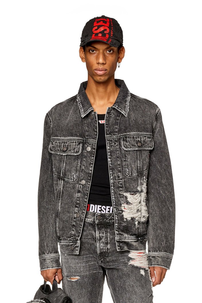 JEANS JACKET - DENIM BLACK/GREY