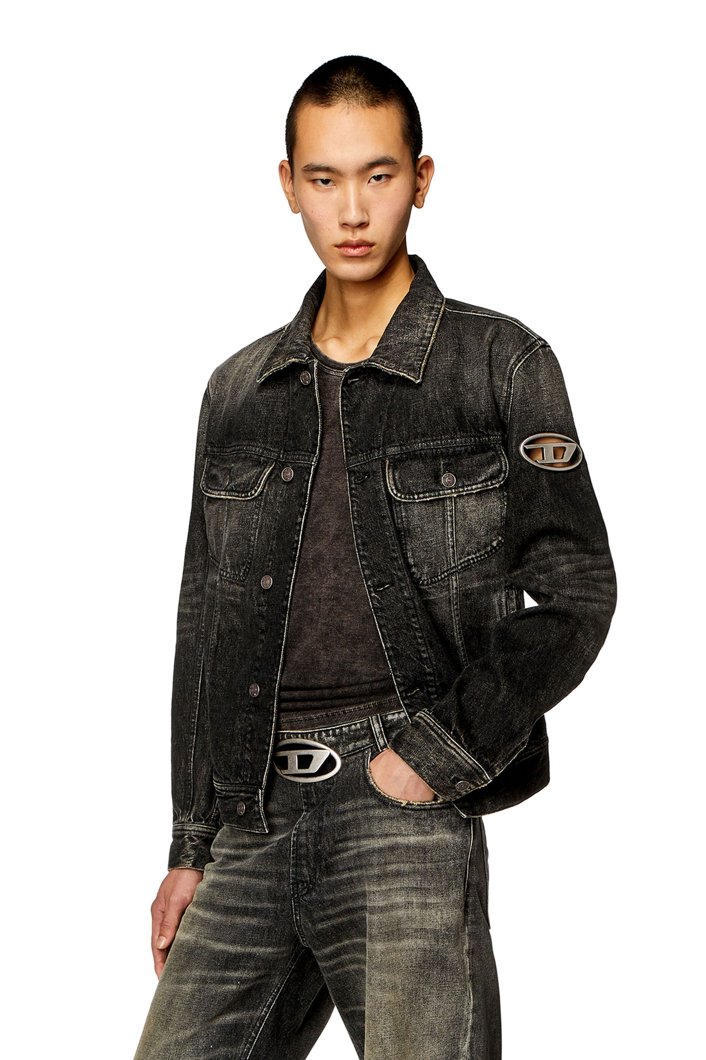 JEANS JACKET - DENIM BLACK/GREY